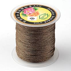 Camel Round Metallic Thread, Embroidery Thread, 9-Ply, Camel, 0.8mm, about 65.61 yards(60m)/roll