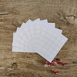 White Acrylic Candle Wick Double Sided Adhesive Stickers, for DIY Candle Making, White, 1.2x0.05cm, 20pcs/sheet.