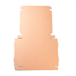 BurlyWood Kraft Paper Folding Box, Square, Cardboard box, Mailing Boxes, BurlyWood, 52x36.5x0.2cm, Finished Product: 23x23x4cm