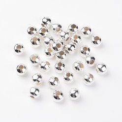 Silver Spacer Beads, Iron, Silver Color Plated, 10mm, hole: 4mm