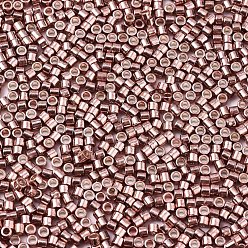Розово-Коричневый 11/0 сорт стеклянные бусины, цилиндр, однородный размер бисера, металлических цветов, розово-коричневый, 1.5x1 мм, отверстие : 0.5 мм, около 20000 шт / упаковка
