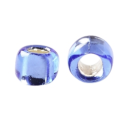 (35) Silver Lined Sapphire Toho perles de rocaille rondes, perles de rocaille japonais, (35) saphir doublé d'argent, 15/0, 1.5mm, Trou: 0.7mm, environ15000 pcs / 50 g