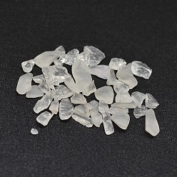 Quartz Crystal Natural Quartz Crystal Chips Beads, Rock Crystal Beads, No Hole/Undrilled, 2~8x2~4mm, about 8500pcs/500g