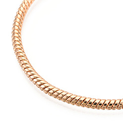 Light Gold Brass European Style Bracelet Making, with Iron Extender Chain, Light Gold, 7-5/8 inch(195mm)x2.5mm