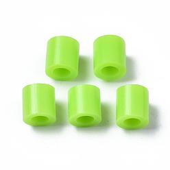 Green Yellow PE Fuse Beads, DIY Melty Beads, Tube, Green Yellow, 5x5mm, Hole: 3mm, about 8000pcs/500g