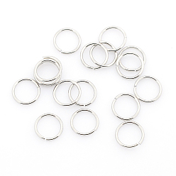 Stainless Steel Color 304 Stainless Steel Open Jump Rings, Stainless Steel Color, 14x1.2mm, Inner Diameter: 11.6mm, about 800pcs/bag