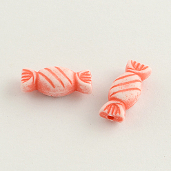 Mixed Color Craft Style Acrylic Beads, Candy, Mixed Color, 7x15x5mm, Hole: 2mm, about 1200pcs/500g