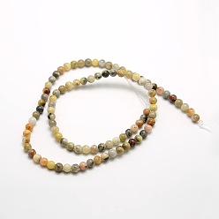 Crazy Agate Round Natural Crazy Agate Beads Strands, 4mm, Hole: 1mm, about 93pcs/strand, 15.7 inch