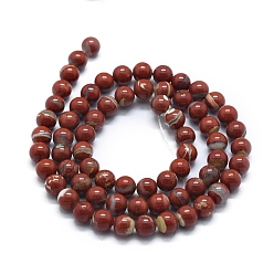Jaspe Brécisé Naturelles bréchiques jaspe perles brins, ronde, 6mm, Trou: 0.8mm, Environ 66 pcs/chapelet, 15.94 pouce (40.5 cm)