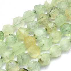 Prehnite Perles naturelles préhnite brins, facette, ronde, 10~10.5x9.5mm, Trou: 1.2mm, Environ 38 pcs/chapelet, 14.96 pouce (38 cm)