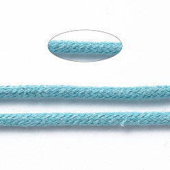 Deep Sky Blue Cotton String Threads, Macrame Cord, Decorative String Threads, for DIY Crafts, Gift Wrapping and Jewelry Making, Deep Sky Blue, 3mm, about 54.68 yards(50m)/roll