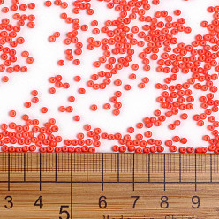 Salmon 11/0 Grade A Round Glass Seed Beads, Baking Paint, Salmon, 2.3x1.5mm, Hole: 1mm, about 48500pcs/pound