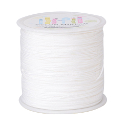 White Nylon Thread, White, 0.8mm, about 98.43yards/roll(90m/roll)