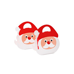Red Father Christmas Reindeer Paper Gift Bags, Christmas Party Treat Bags, for Xmas Party Favors, Kids Party Supplies, Red, Box: 19x17cm, Unfold: 45.2x38.45x0.15cm