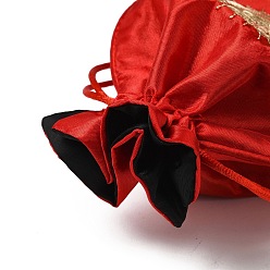 Mixed Color Satin Pouch bag, Jewelry Gift Bags, Mixed Color, 15x12.5x0.2cm