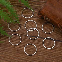 Stainless Steel Color 304 Stainless Steel Linking Ring, Ring, Stainless Steel Color, 20x0.8mm