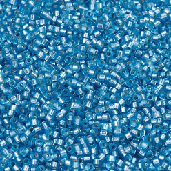 (DB0692) Dyed Semi-Frosted Silver Lined Aqua MIYUKI Delica Beads, Cylinder, Japanese Seed Beads, 11/0, (DB0692) Dyed Semi-Frosted Silver Lined Aqua, 1.3x1.6mm, Hole: 0.8mm, about 20000pcs/bag, 100g/bag