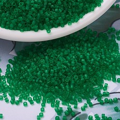 (DB0746) Matte Transparent Green MIYUKI Delica Beads, Cylinder, Japanese Seed Beads, 11/0, (DB0746) Matte Transparent Green, 1.3x1.6mm, Hole: 0.8mm, about 20000pcs/bag, 100g/bag