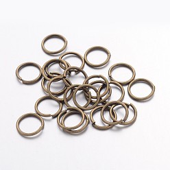 Antique Bronze Open Jump Rings Brass Jump Rings, Cadmium Free & Lead Free, Antique Bronze, 10x1mm, 18 Gauge, Inner Diameter: 8mm, about 2600pcs/500g