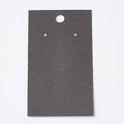 Черный Бумажные карты дисплей, используется для ожерелья, Серьги, браслеты и подвески, прямоугольные, чёрные, 9x5x0.03 см, отверстия: 0.65 cm