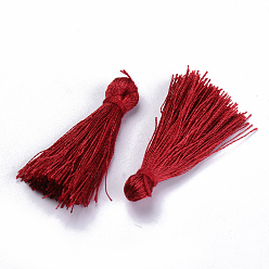 Темно-Красный Полиэфирные украшения кисточкой подвесные, темно-красный, 30~35 мм