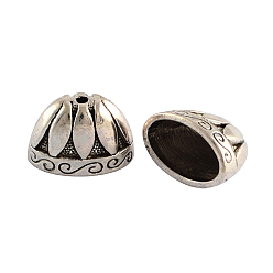 Antique Silver Tibetan Style Alloy Bead Cones, For Tassels Pendant, Cadmium Free & Lead Free, Antique Silver, 13x20x12mm, Hole: 2mm