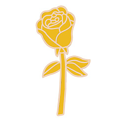Gold Rose of Life Enamel Pin, Alloy Badge for Backpack Clothes, Gold, 34x16mm