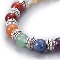 Opalite Chakra Jewelry, Opalite Bracelets, with Metal Tree Pendants, 50mm