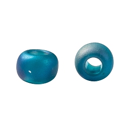 (167BDF) Transparent AB Frost Teal TOHO Round Seed Beads, Japanese Seed Beads, (167BDF) Transparent AB Frost Teal, 11/0, 2.2mm, Hole: 0.8mm, about 1110pcs/bottle, 10g/bottle