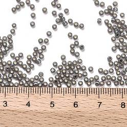 (2115) Silver Lined Black Diamond Opal Toho perles de rocaille rondes, perles de rocaille japonais, (2115) Opale diamant noir doublée d'argent, 11/0, 2.2mm, Trou: 0.8mm, environ5555 pcs / 50 g