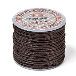 Saddle Brown Waxed Cotton Cord, Saddle Brown, 1mm, about 27.34 yards(25m)/roll