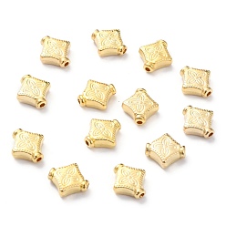 Light Gold CCB Plastic Beads, Rhombus, Light Gold, 10.5x10x4mm, Hole: 1mm