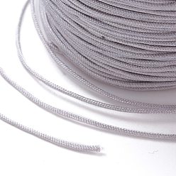 Gray Braided Nylon Thread, DIY Material for Jewelry Making, Gray, 1.5mm, 100yards/roll