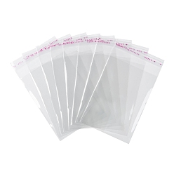 Прозрачный OPP мешки целлофана, небольшие сумки для хранения ювелирных изделий, самоклеящиеся пакеты для запайки, прямоугольные, прозрачные, 14x8 см, односторонняя толщина: 0.035 мм, внутренняя мера: 10.5x8 см