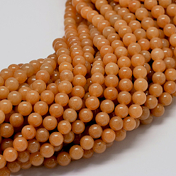 Red Aventurine Natural Red Aventurine Stone Round Bead Strands, Dyed, 10mm, Hole: 1mm, about 40pcs/strand, 16.1 inch