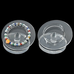 Clear Organic Glass Bracelets/Bangles Display Racks, Clear, 78x79x44mm