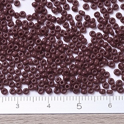 (RR419) Opaque Red Brown MIYUKI Round Rocailles Beads, Japanese Seed Beads, 11/0, (RR419) Opaque Red Brown, 11/0, 2x1.3mm, Hole: 0.8mm, about 5500pcs/50g