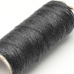 Dark Gray 402 Polyester Sewing Thread Cords for Cloth or DIY Craft, Dark Gray, 0.1mm, about 120m/roll, 10rolls/bag