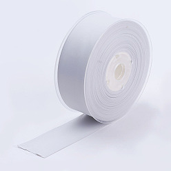 Белый Дым Матовая двойная атласная лента, полиэстер атласные ленты, серый, (1-1/4 дюйм) 32 мм, 100yards / рулон (91.44 м / рулон)