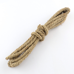 Верблюжий Джутовый шнур, джутовая струна, джутовый шпагат, для изготовления ювелирных изделий, верблюжие, 6~7 мм, около 3.28 ярдов (3 м) / пачку, 12 связки / сумка