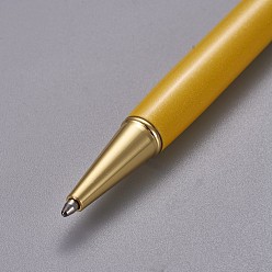 (932FM) Темно-синий аква-матовый с подкладкой Креативные шариковые ручки с пустой трубкой, со стержнем с черными чернилами внутри, для diy блестящая эпоксидная смола шариковая ручка с кристаллами гербариевая ручка для изготовления, золотые, темно-золотистые, 140x10 мм