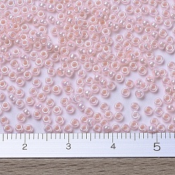(RR427) Lustre Rose Clair Opaque Perles rocailles miyuki rondes, perles de rocaille japonais, 11/0, (rr 427) lustre rose clair opaque, 2x1.3mm, trou: 0.8 mm, environ 50000 pièces / livre