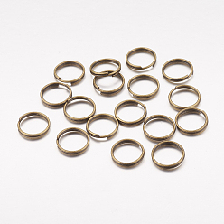 Antique Bronze Iron Split Rings, Double Loops Jump Rings, Cadmium Free & Nickel Free & Lead Free, Antique Bronze, 10x1.4mm, about 8.6mm inner diameter, about 4160pcs/Kg