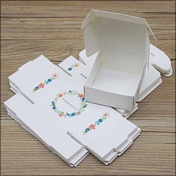 White Paper Gift Box, Folding Boxes, Decorative Gift Box for Weddings, Candy, Square, White, 22.1x18.8x0.04cm, finished product: 6.5x6.5x3cm