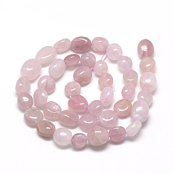 Rose Quartz Natural Rose Quartz Beads Strands, Oval, 8~15x7~12x4~12mm, Hole: 1mm, about 30~45pcs/strand, 15.7 inch