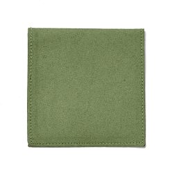 Dark Olive Green Microfiber Gift Packing Pouches, Jewlery Pouch, Dark Olive Green, 15.5x8.3x0.1cm