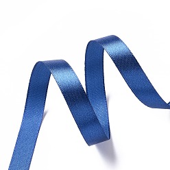 Dark Blue Single Face Satin Ribbon, Polyester Ribbon, Dark Blue, about 1/2 inch(12mm)  wide, 25 yards/roll(22.86m/roll), 250yards/group(228.6m/group), 10rolls/group