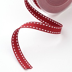 Красный Лента из полиэстера в крупный рубчик, новогодняя лента для подарочной упаковки, красные, 3/8 дюйм (9 мм), около 100 ярдов / рулон (91.44 м / рулон)