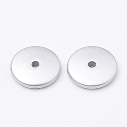 Light Grey Spray Painted Acrylic Beads, Flat Round, Light Grey, 18x3mm, Hole: 2.5mm, about 696pcs/500g