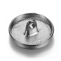 Gunmetal Alloy Shank Buttons, 1-Hole, Flat Round, Gunmetal, 15x7mm, Hole: 2mm